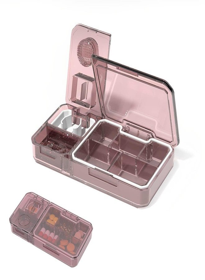 HOMENITY هومينيتي® - قاطعة أدوية للأقراص، قاطعة أقراص، طقم أدوية متعدد الوظائف 3 في 1، قاطعة أقراص يدوية، هارسة أقراص، علبة تخزين أقراص (متعددة الألوان) - Image 3